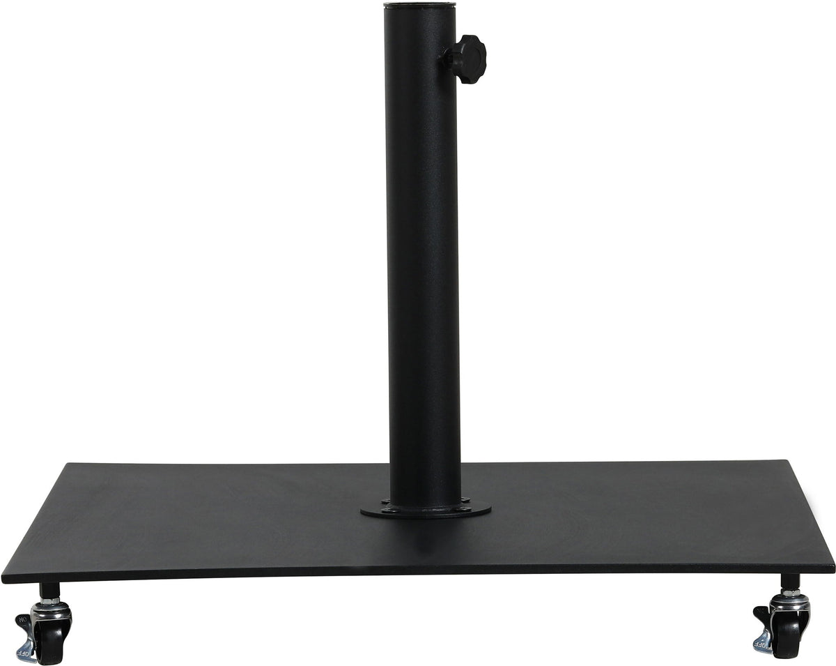 Fiji - Aluminum Patio Umbrella With Square Black And White Base