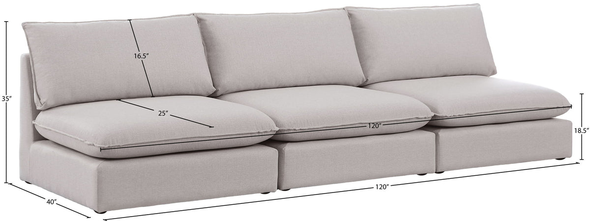 Mackenzie - Modular Sofa Armless - 3 Seats
