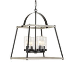 Edgecomb - 4 Light Indoor-Outdoor Pendant - Black / Gray