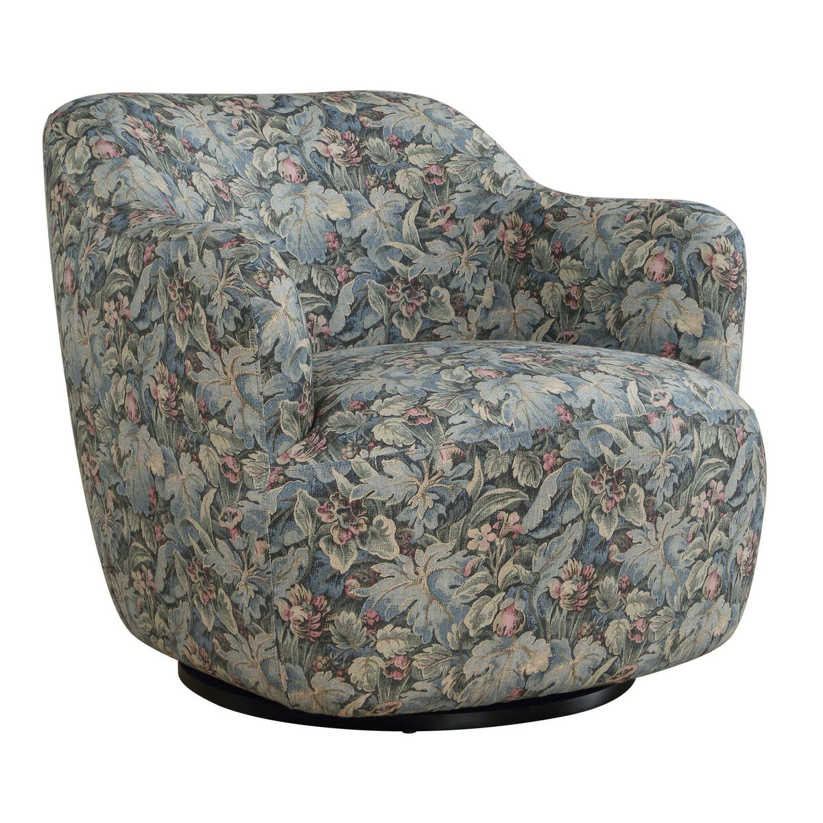 Ansel - Tapestry Swivel Chair - Green