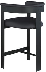 Romeo - Faux Leather Counter Stool With Black Base (Set of 2)