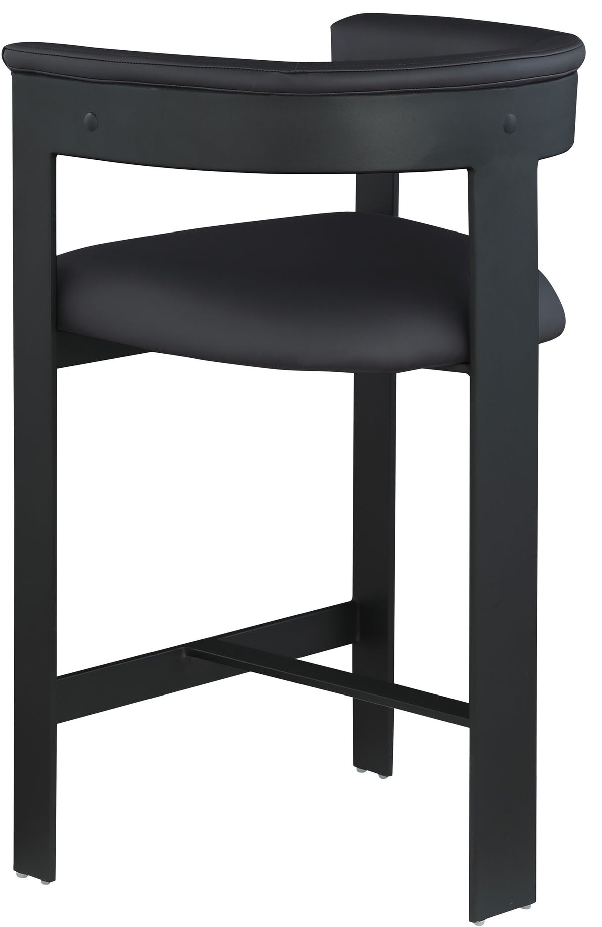 Romeo - Faux Leather Counter Stool With Black Base (Set of 2)