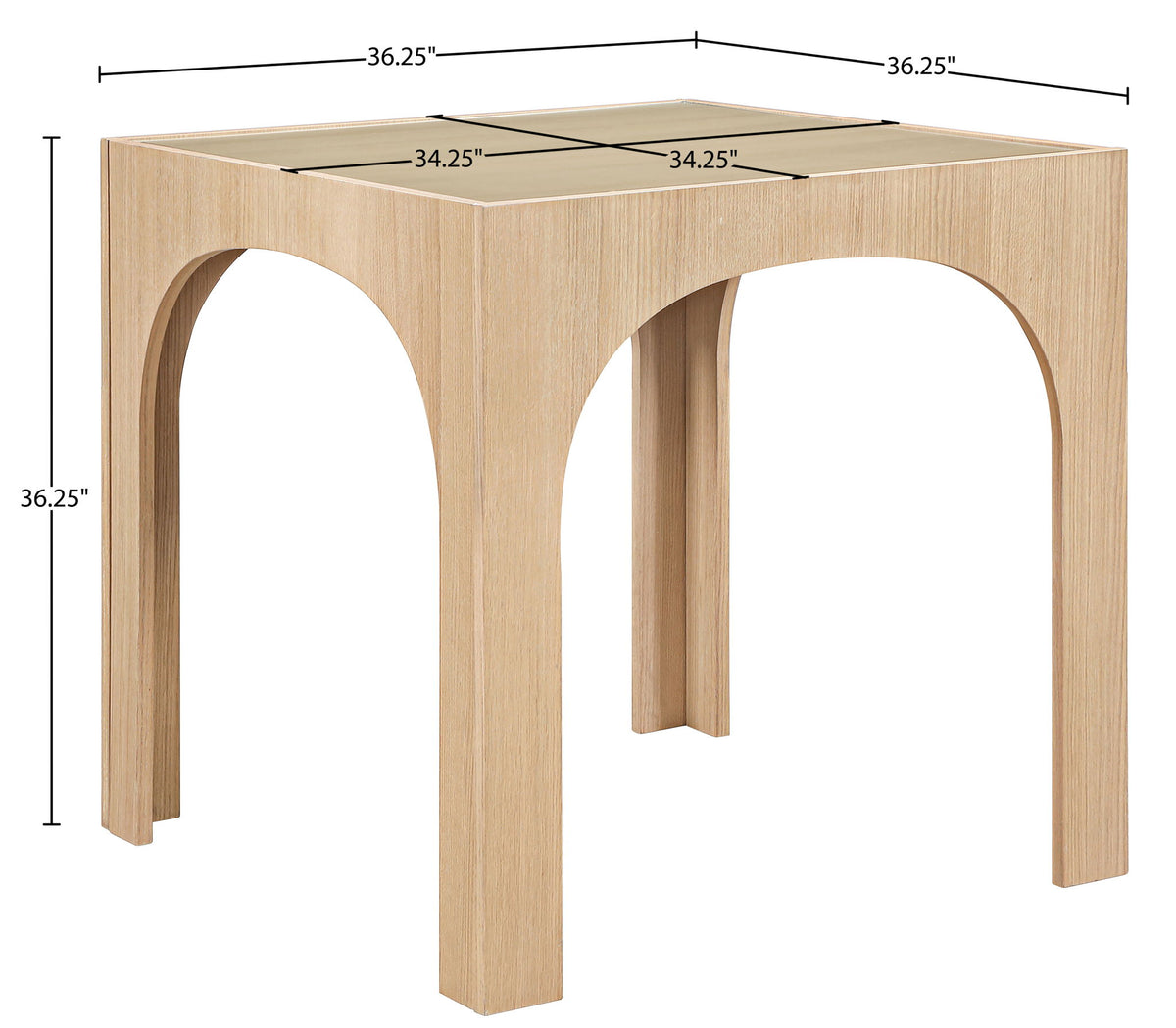 Waldorf - Tempered Glass Top Table