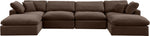 Comfy - 6 Piece Velvet Modular Double Chaise Sectional