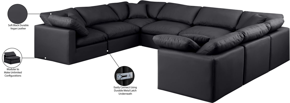 Indulge - Faux Leather 8 Piece Modular Sectional