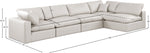 Comfy - 5 Piece Faux Leather Modular Sectional