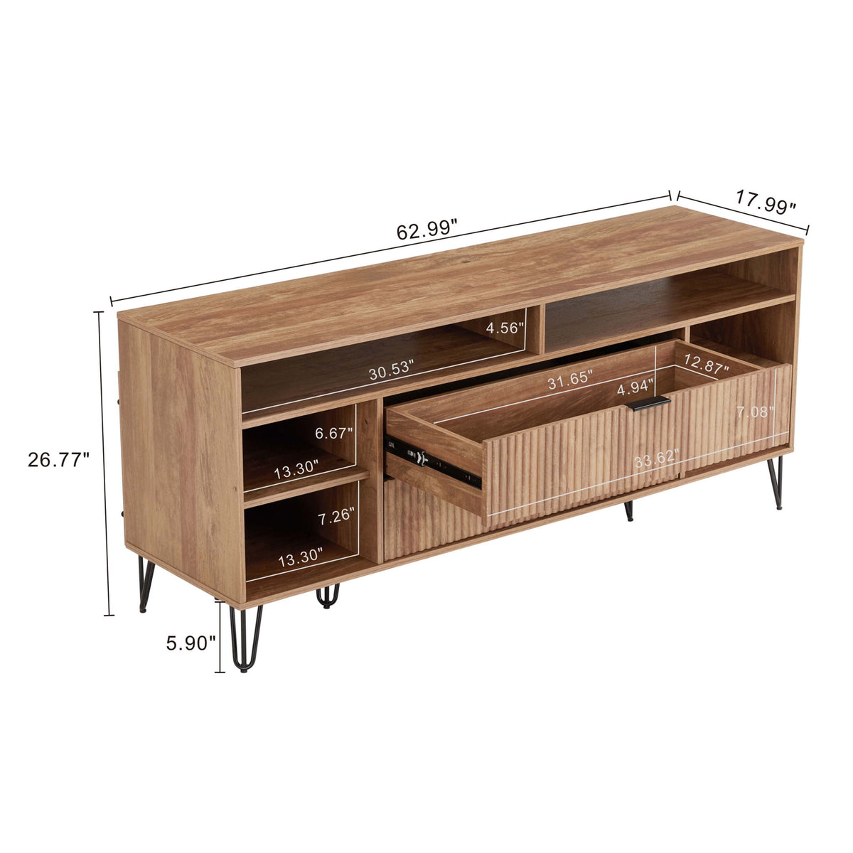 Manhattan Dumbo - Fluted TV Stand