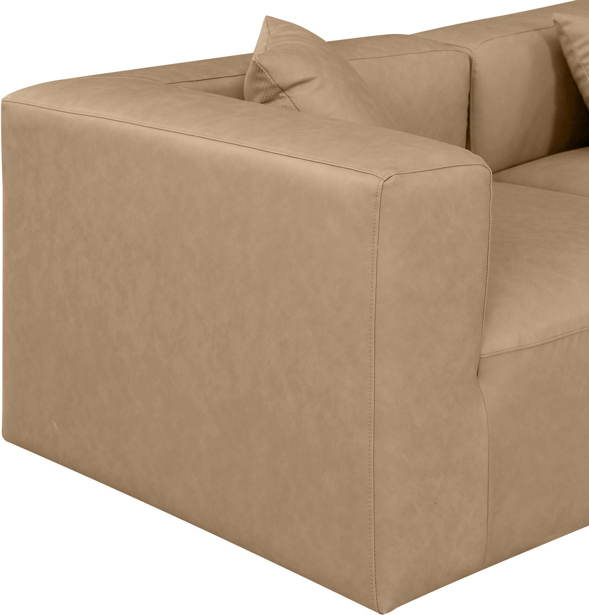 Cube - 4 Piece Modular Sectional With Chaise - Tan