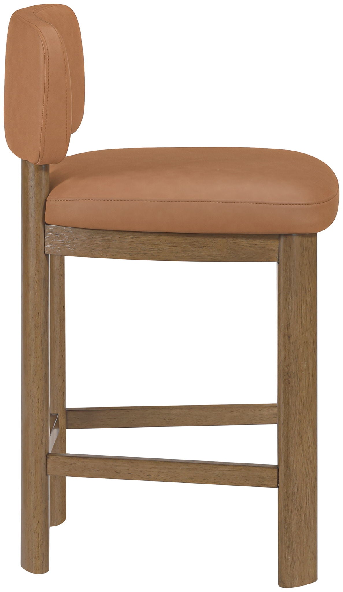 Paloma - Faux Leather Upholstered Counter Stool (Set of 2) - Brown Frame