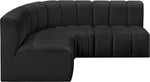 Arc - Faux Leather 4 Piece Corner Modular Sofa