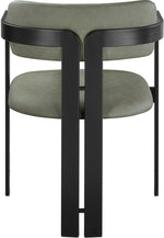 Aurum - Vegan Leather Upholstered Dining Chair With Graphite Black Base (Set of 2)