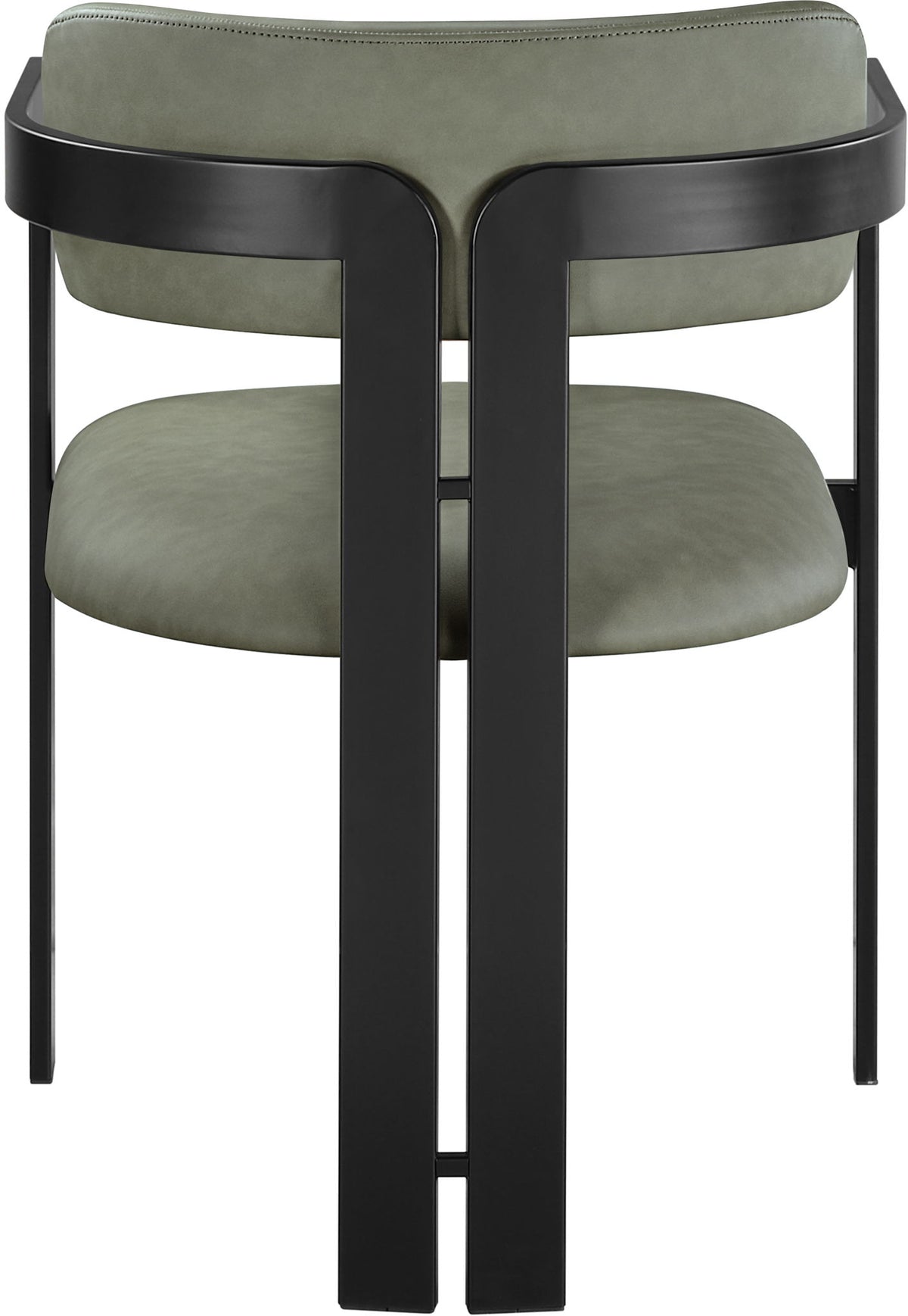Aurum - Vegan Leather Upholstered Dining Chair With Graphite Black Base (Set of 2)