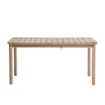 Balmor - 79" Rectangular Extendable Outdoor Dining Table, Seats 6 - Wire-Brushed Natural Eucalyptus