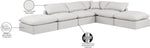 Indulge - Faux Leather 6 Piece Modular Armless Sectional