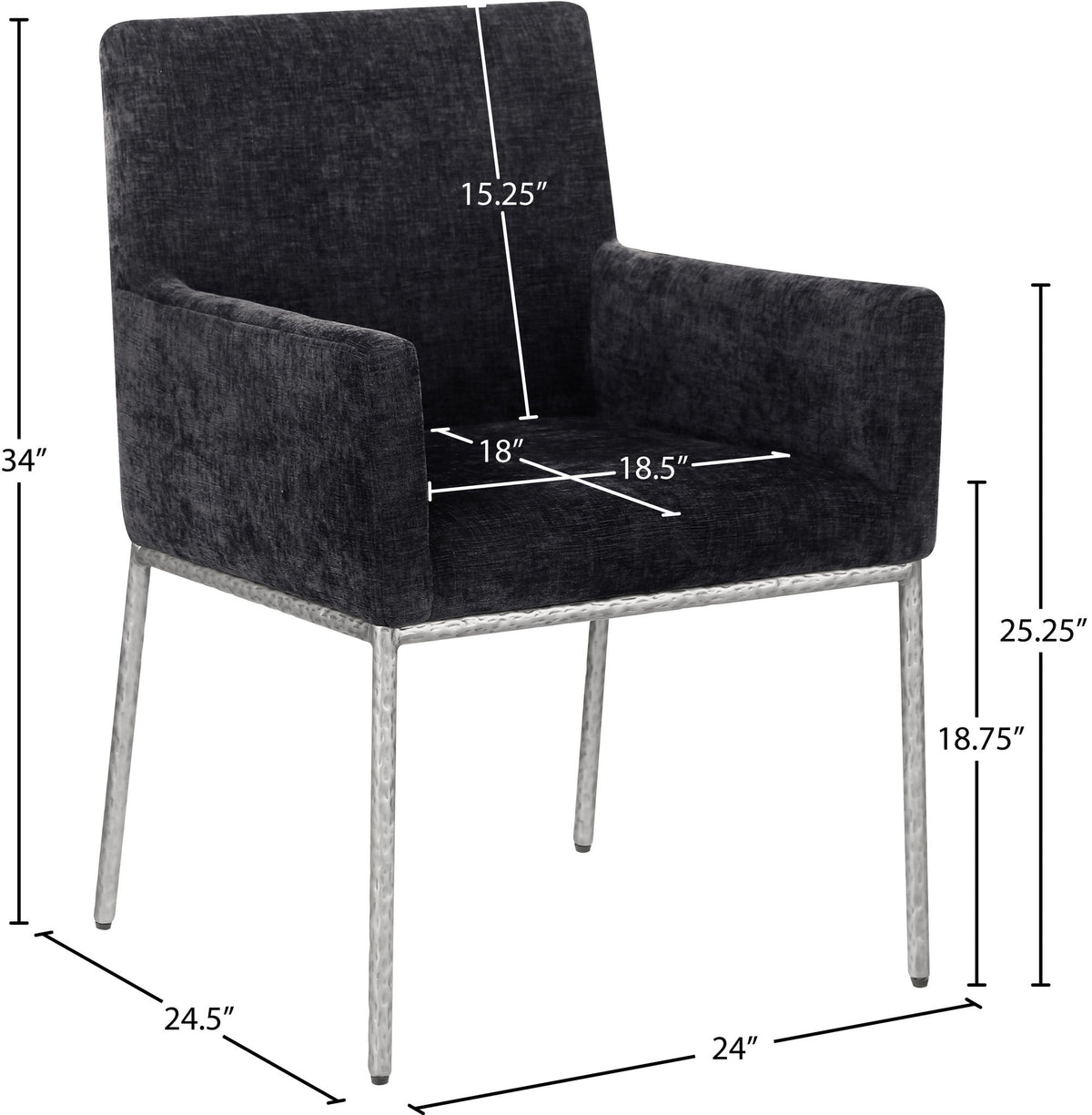 Reeves - Dining Chair With Silver Legs (Set of 2)