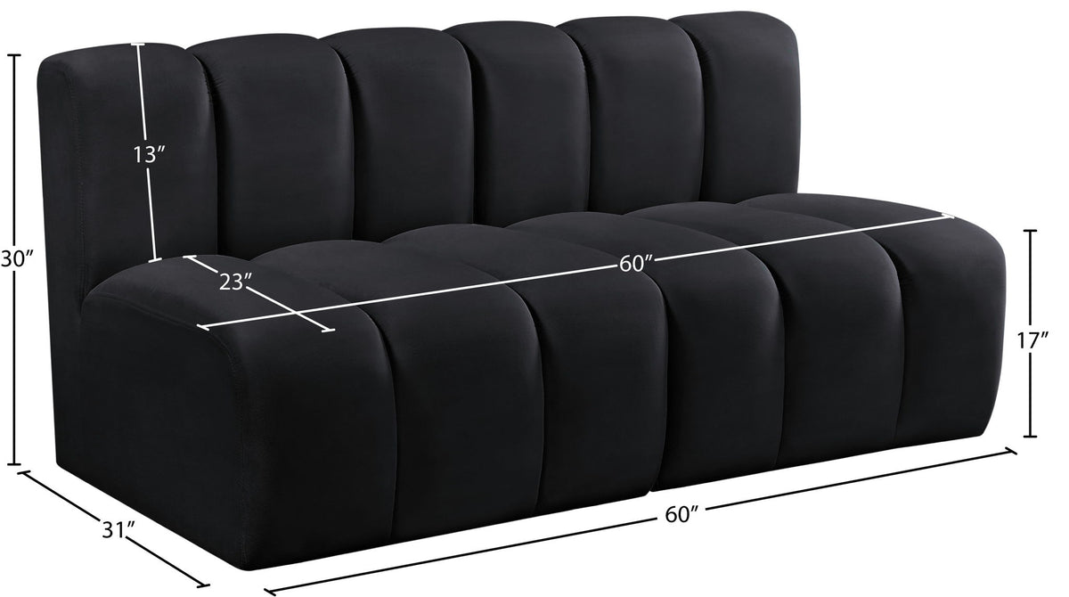 Arc - Velvet 2 Seats Modular Sofa