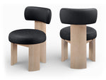 Atelier - Vegan Leather Upholstered Dining Chair (Set of 2) - Painted Natural Frame