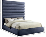 Adam - Chenille Fabric Bed With 89" Headboard
