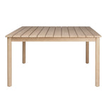 Balmor - 53" Square Outdoor Dining Table, Seats 4 - Wire-Brushed Natural Eucalyptus