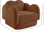 Bloom - Teddy Fabric Chair - Saddle