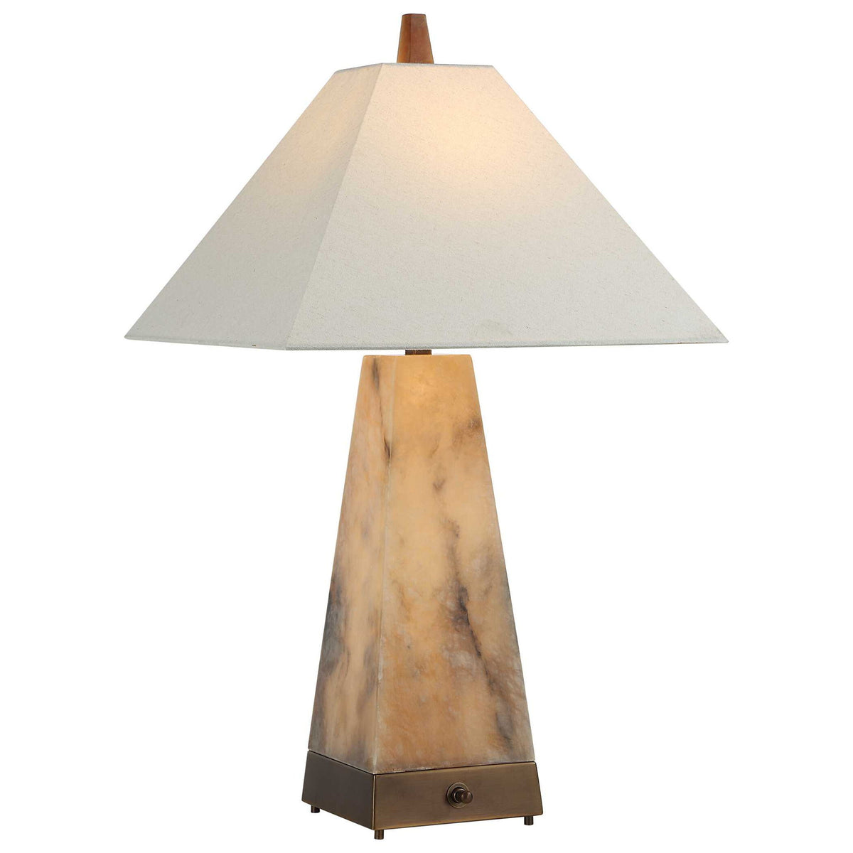 Lit Pyramid - Table Lamp - Beige