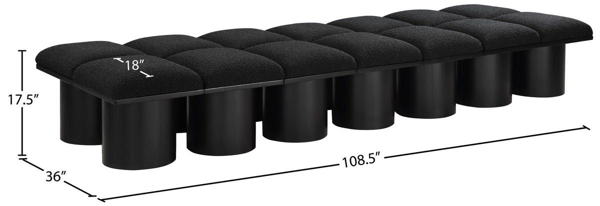 Pavilion - 14 Piece Modular Bench With Black Base