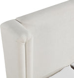 Solange - Linen Textured Fabric Upholstered Bed