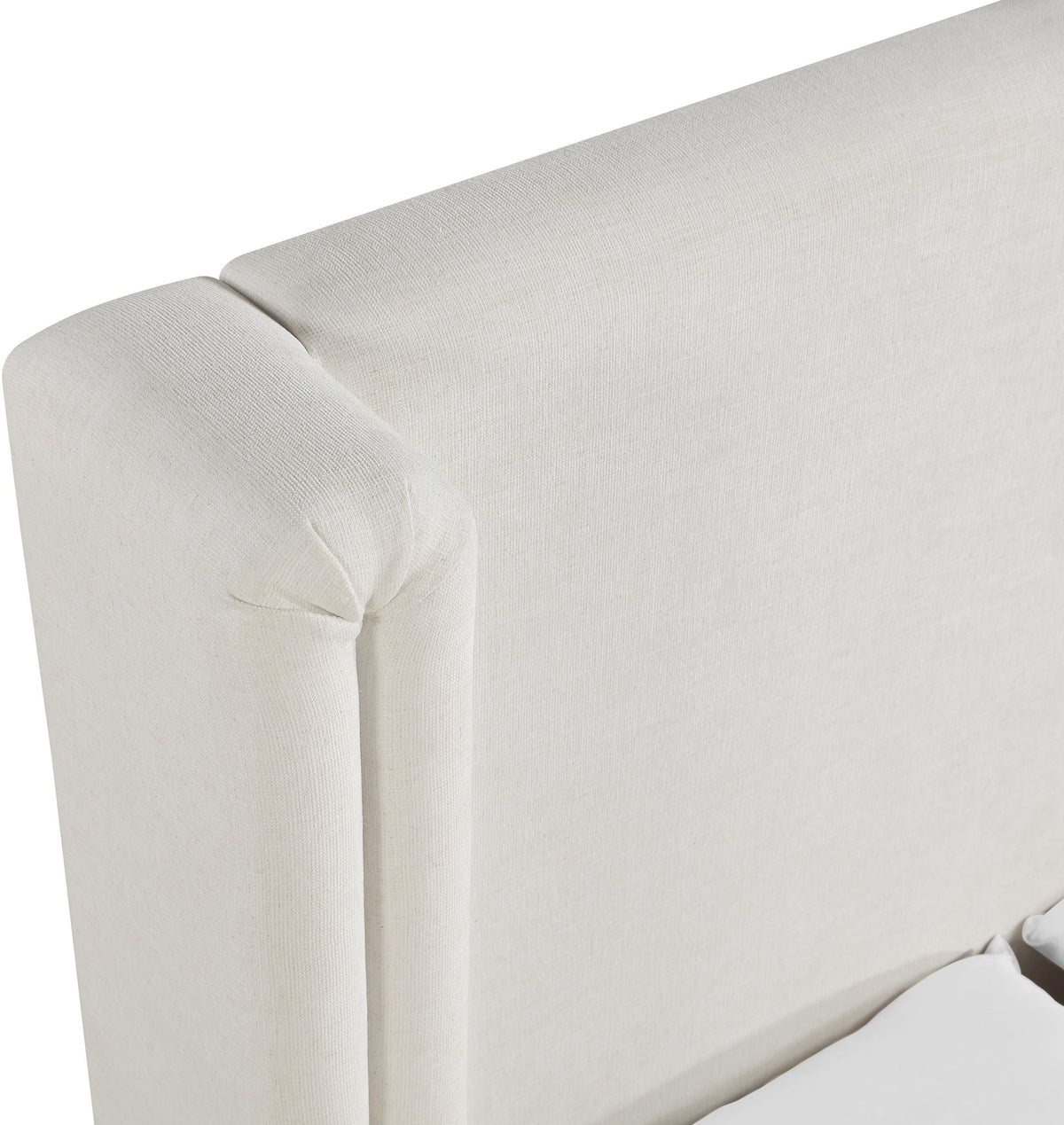 Solange - Linen Textured Fabric Upholstered Bed