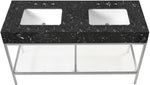 Marmo - Engineered Marble Bathroom Vanity With Chrome Base