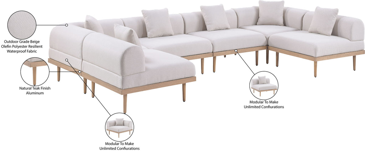 Laguna - 6 Piece 142" Outdoor Patio Modular Sectional