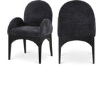 Waldorf - Chenille Dining Arm Chair With Black Legs