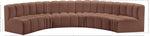 Arc - Faux Leather 6 Piece U-Shaped Modular Sofa