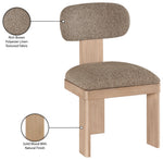 Timbra - Linen Textured Fabric Upholstered Dining Chair (Set of 2) - Natural Base