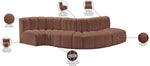 Arc - Faux Leather 5 Piece Modular Sofa