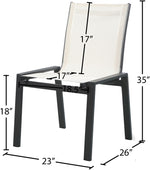Nizuc - Outdoor Patio Dining Chair With Gray Frame (Set of 2)