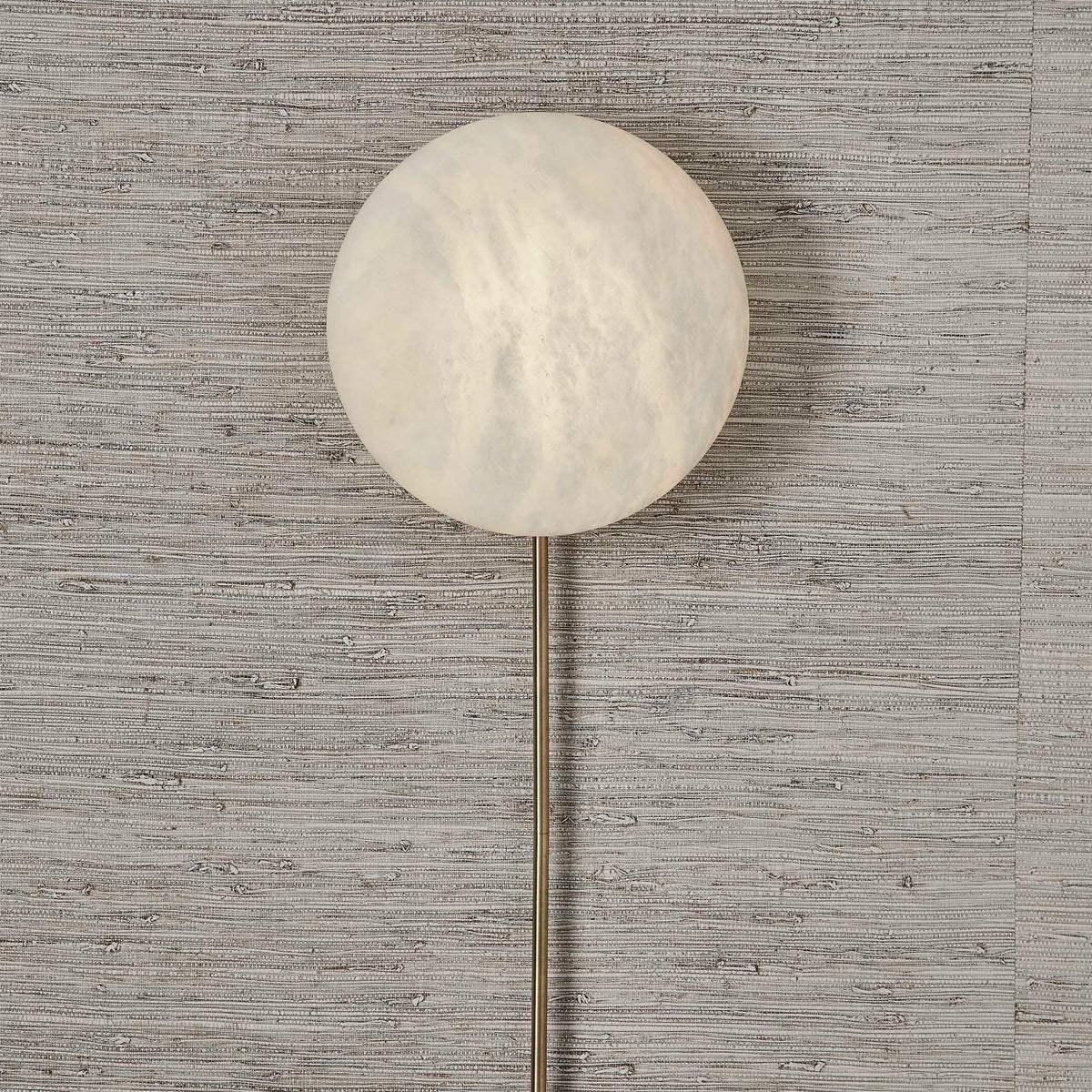 New Moon - Sconce - White / Bright Brass