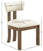 Lavrin - Vegan Leather Upholstered Dining Side Chair (Set of 2) - Walnut Base