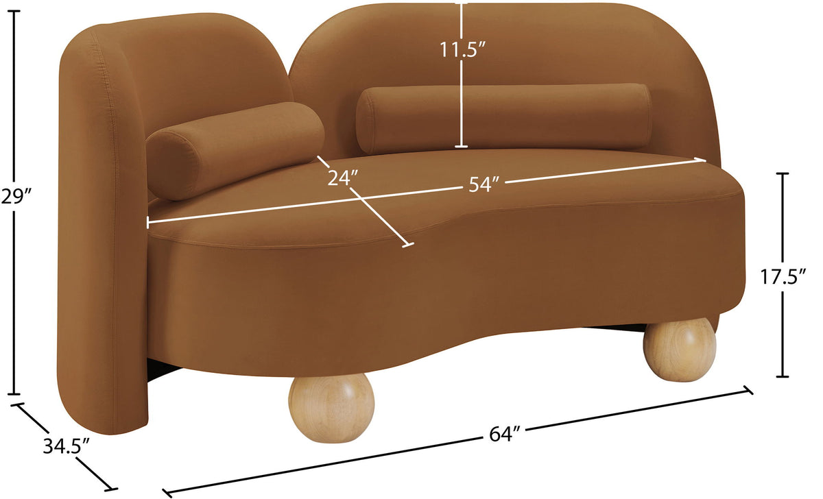 Daphne - Velvet Loveseat