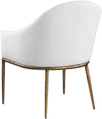 Ferro - Upholstered Dining Arm Chair With Brushed Gold Legs