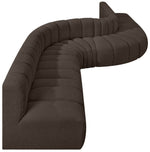 Arc - Boucle Fabric 8 Piece Curved Modular Sofa