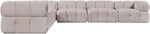 Orin - L-Shaped Velvet 6 Piece Modular Sectional