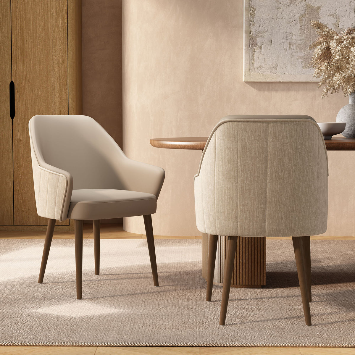 Manhattan Solace - Wood Upholstered Dining Armchair