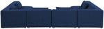 Cube - Linen 6 Piece Modular Armless Sectional