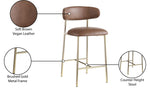 Lupita - Counter Stool With Brushed Gold Frame (Set of 2)