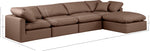Indulge - Faux Leather 5 Piece Modular Sectional With Chaise
