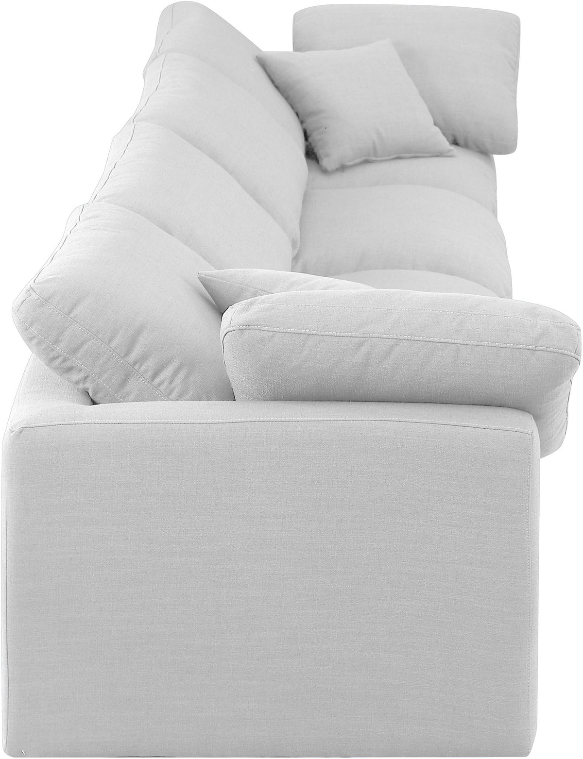 Indulge - Linen 4 Piece Modular Sofa - White