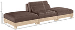 Turin - Chenille Fabric Upholstered Modular Sectional - Brown