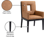 Gwendolyn - Faux Leather Dining Arm Chair With Black Frame