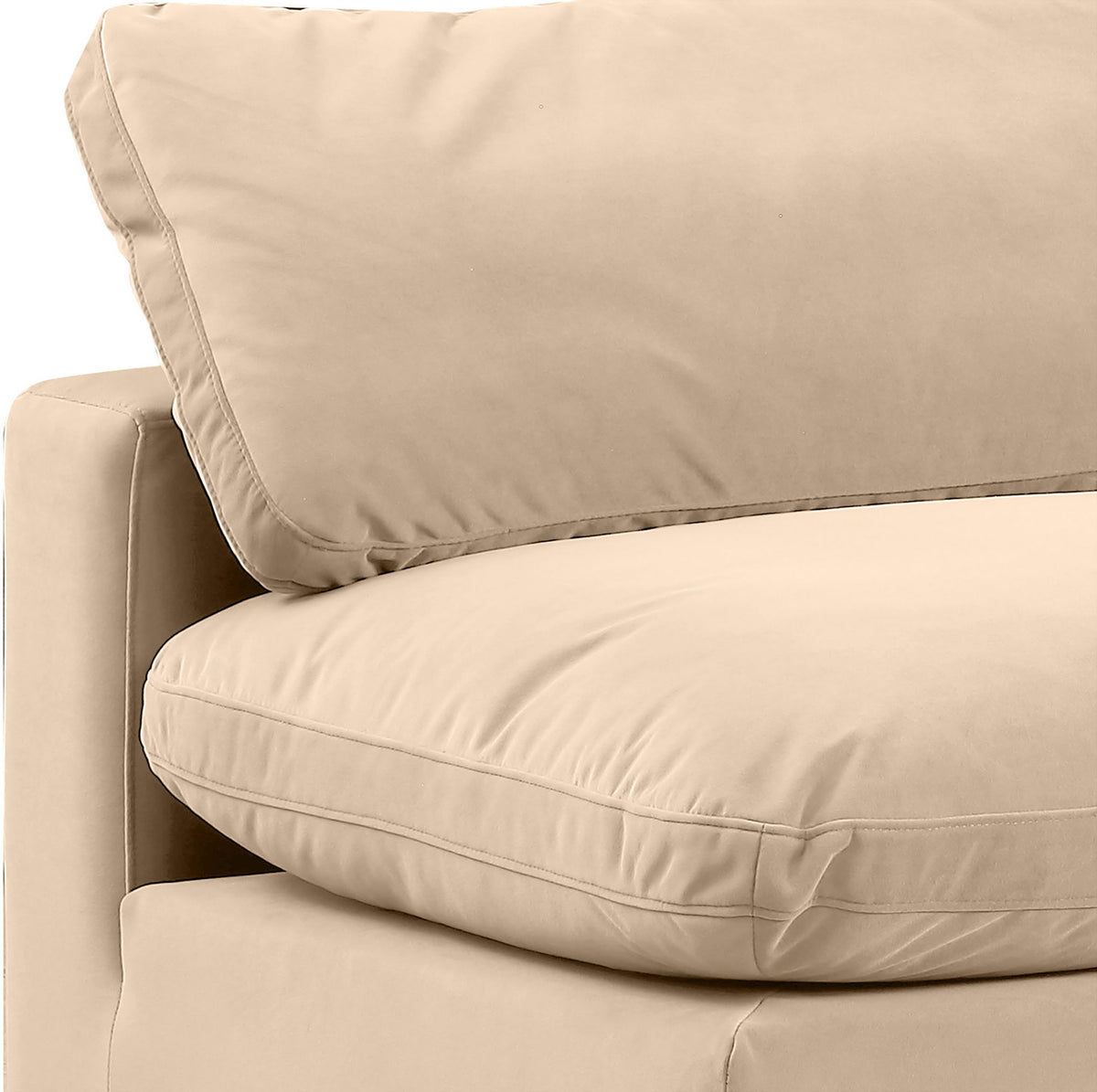 Comfy - 7 Piece Velvet Modular Corner Sectional