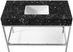 Marmo - Engineered Marble Bathroom Vanity With Chrome Base